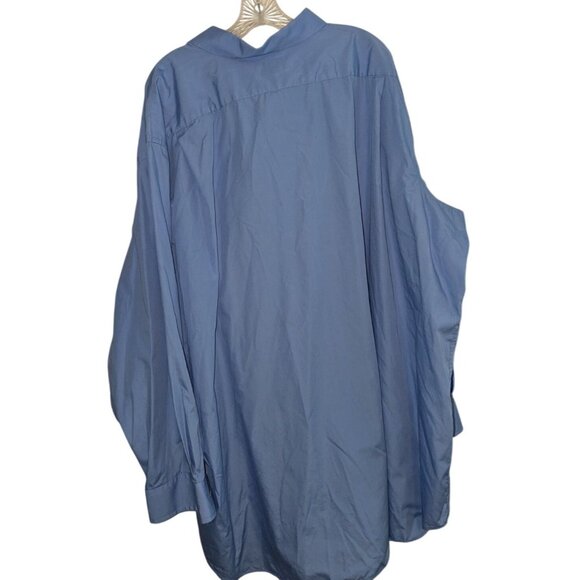 Croft & Barrow Easy Care Classic Fit Dress Shirt Men's Long Sleeve Blue neck 22 - Picture 2 of 11